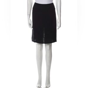 ✨CHANEL BLACK VINTAGE SILK PENCIL SKIRT✨